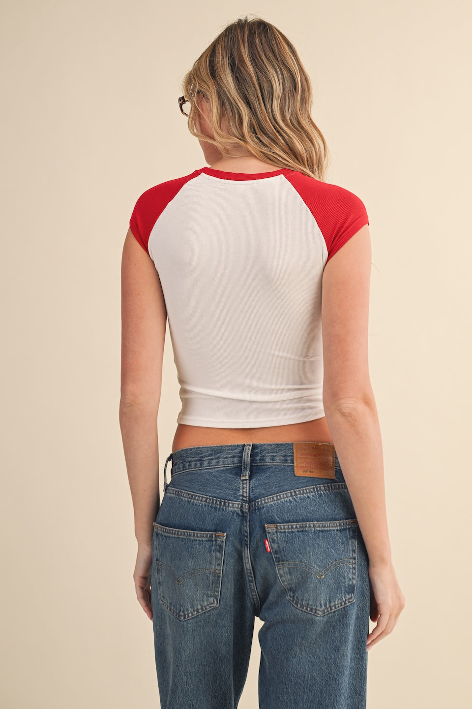 Y2K Raglan Cap Sleeve Tee