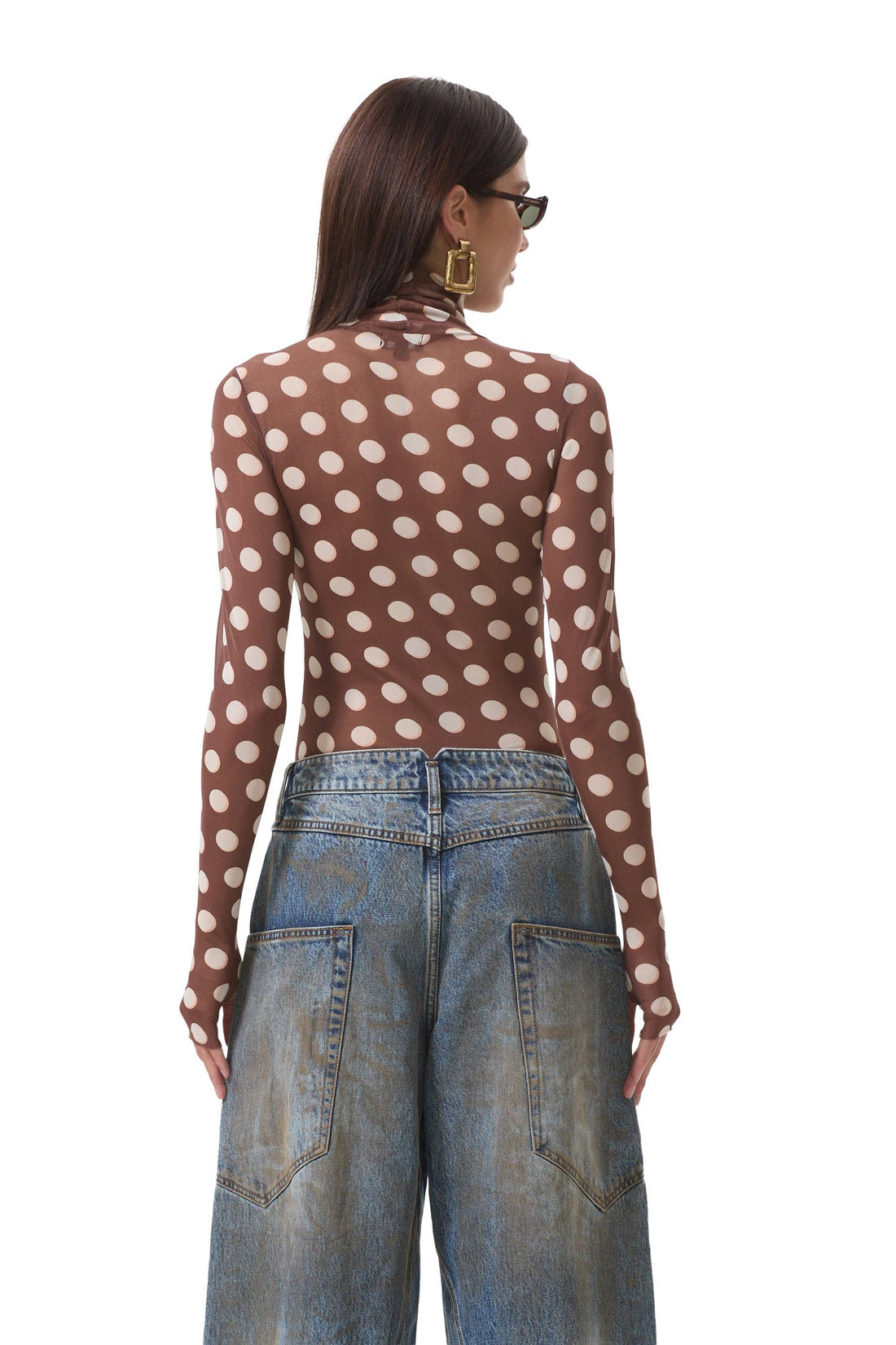 Zadie Top - Chocolate Halo Dot: Chocolate Halo Dot
