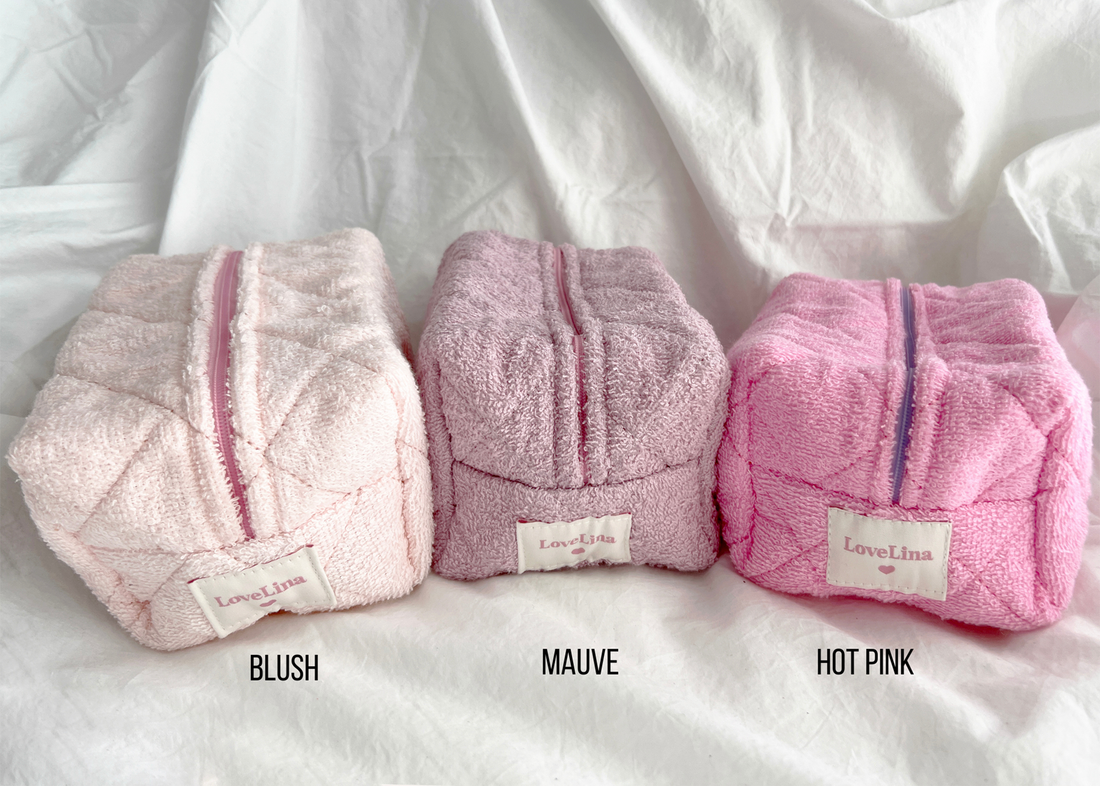 Large Size Make Up Bag - TERRY: BUTTER / ONE SIZE