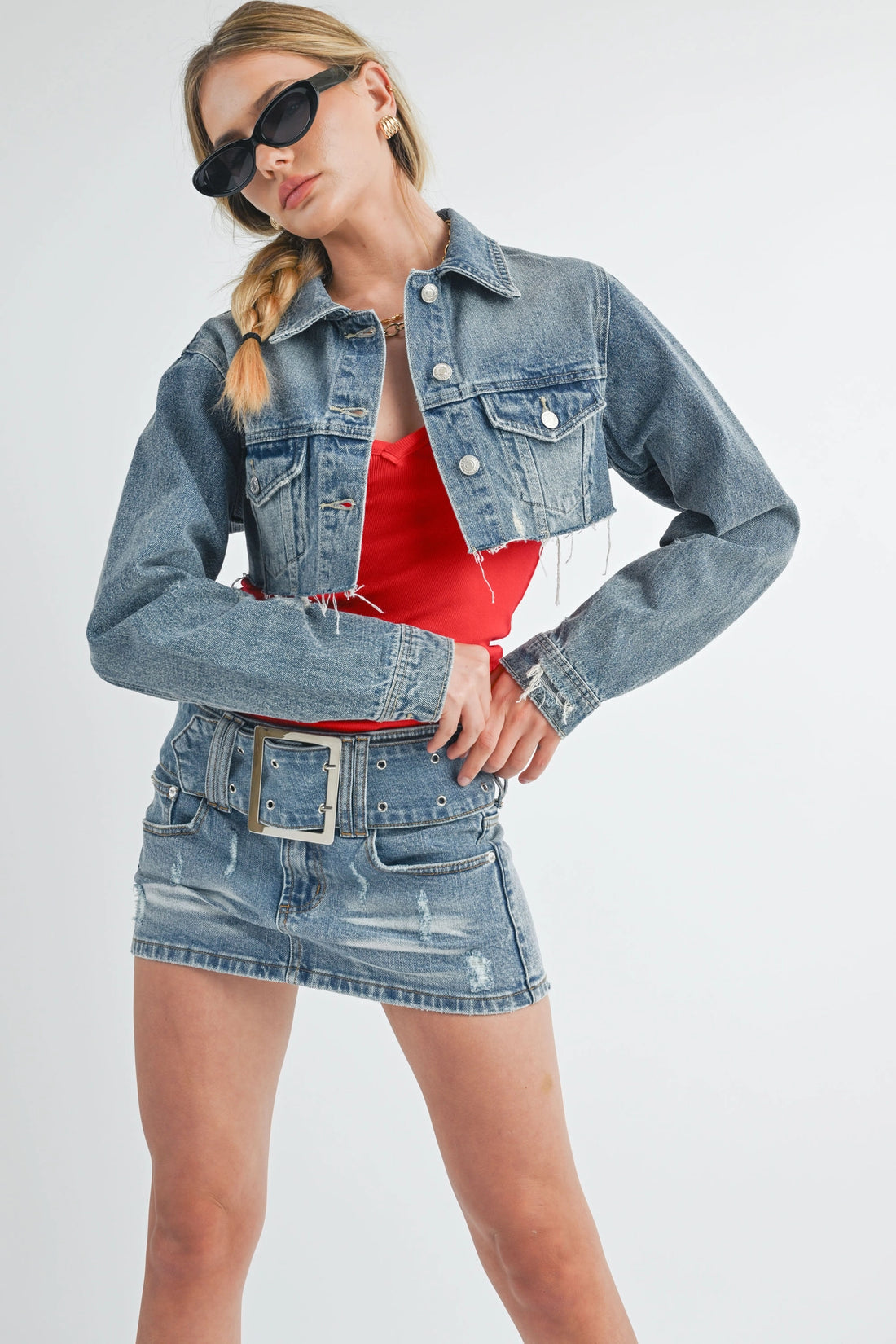Denim Mini Skirt