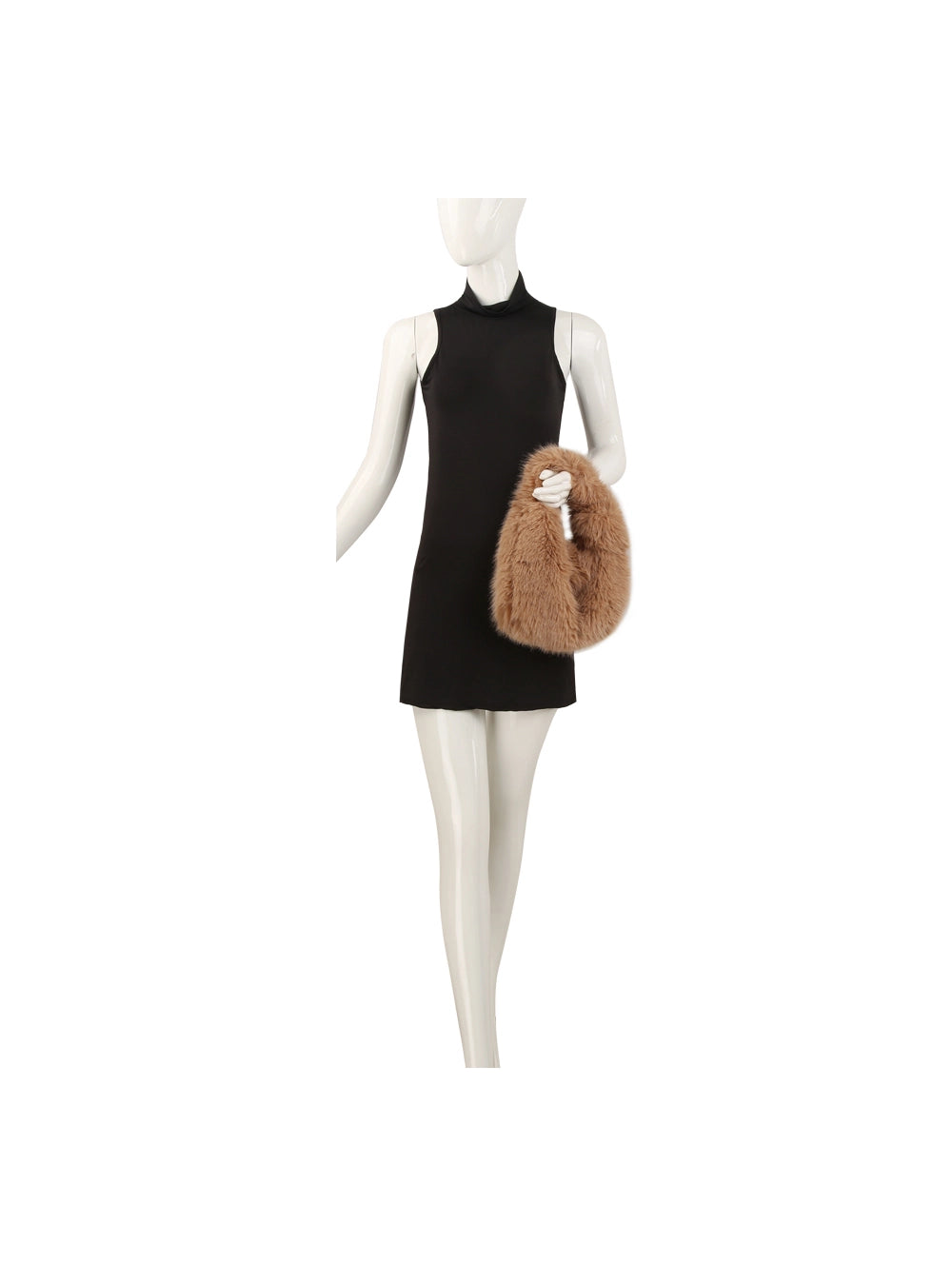 Faux Fur Hobo Shoulder Bag