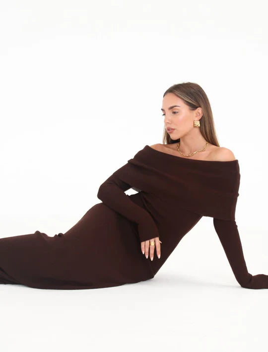 Winona Maxi Dress- Espresso