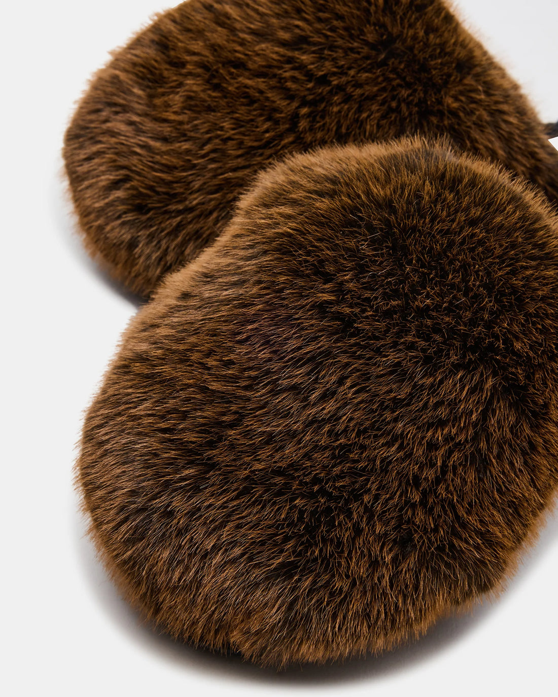 Brown Poof Slippers