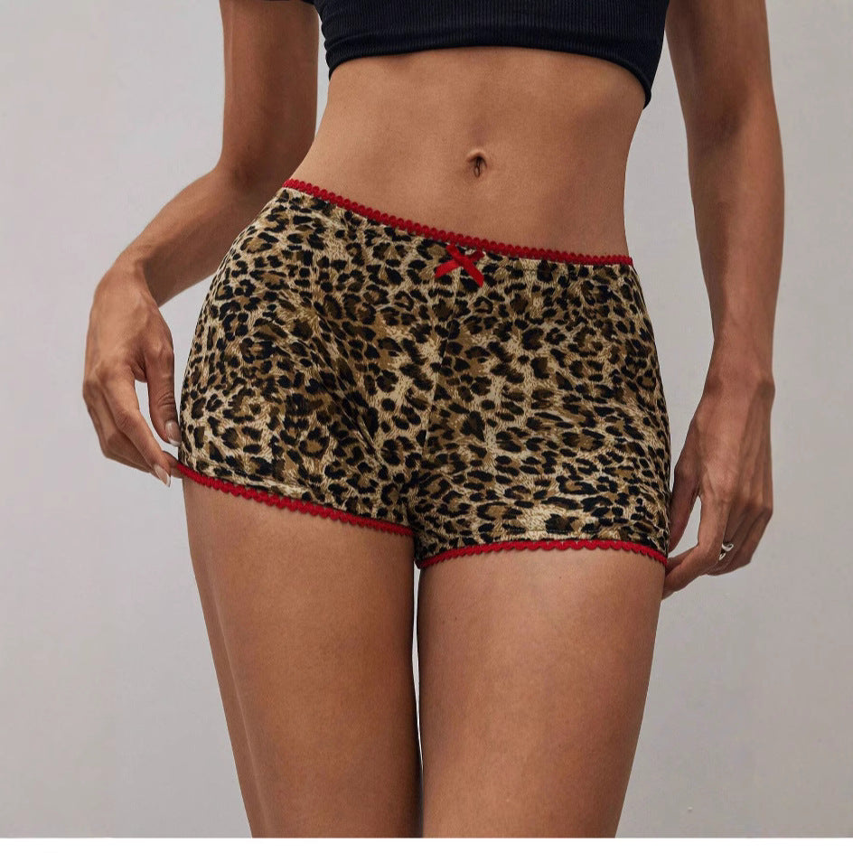 Leopard Print Low Rise Micro Fitted Short