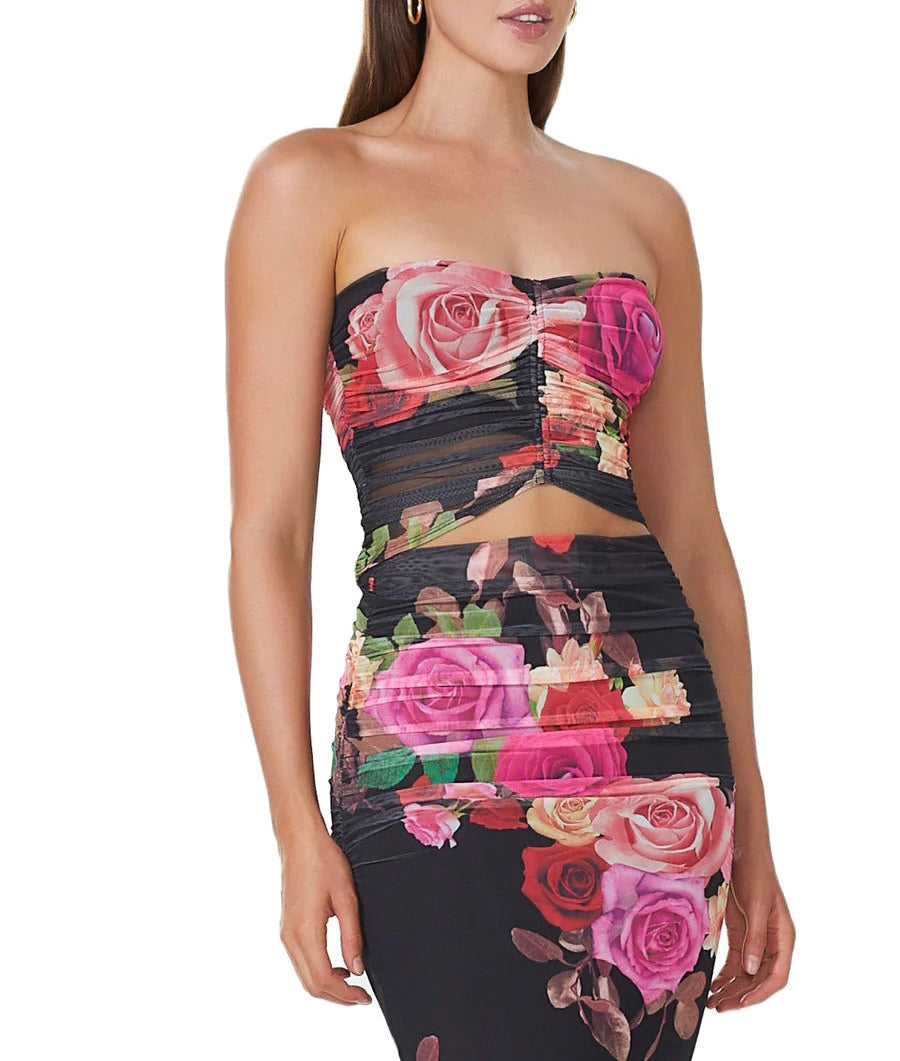 Katla Top- Noir Rose Swirl