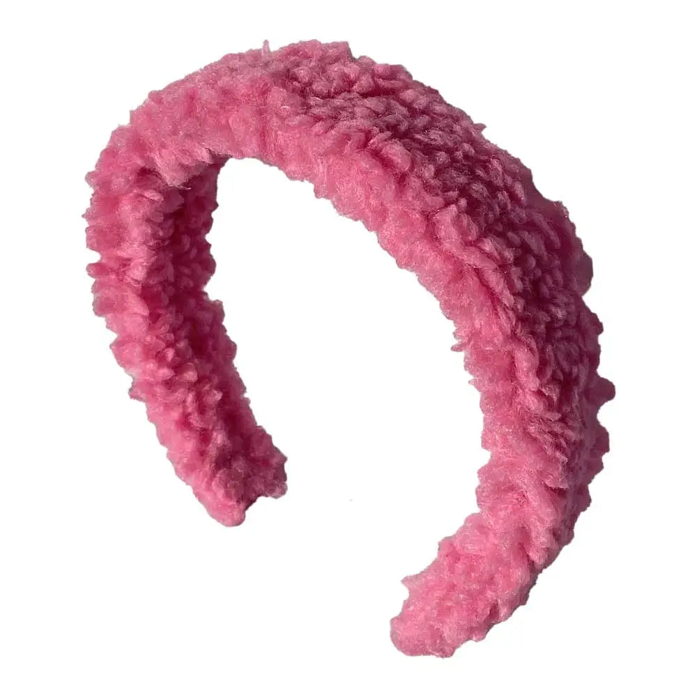Isla Teddy Headband- Pink Teddy