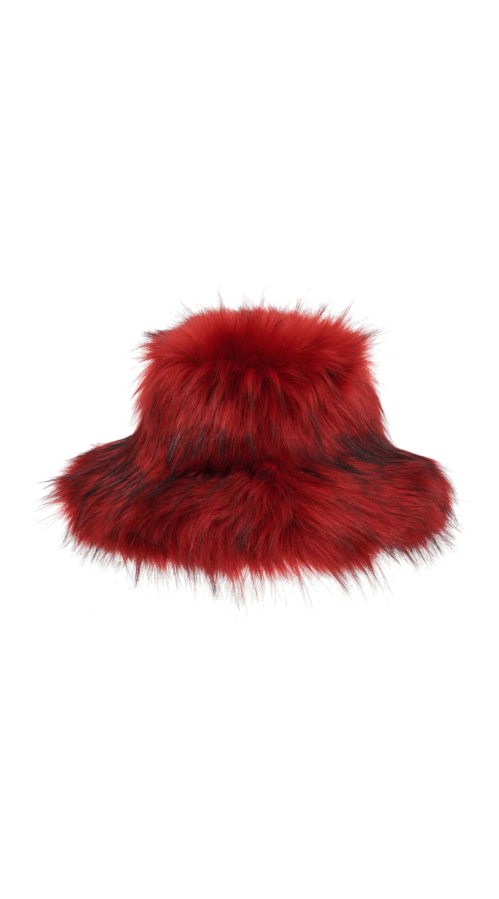 Furry Bucket Hat- Red