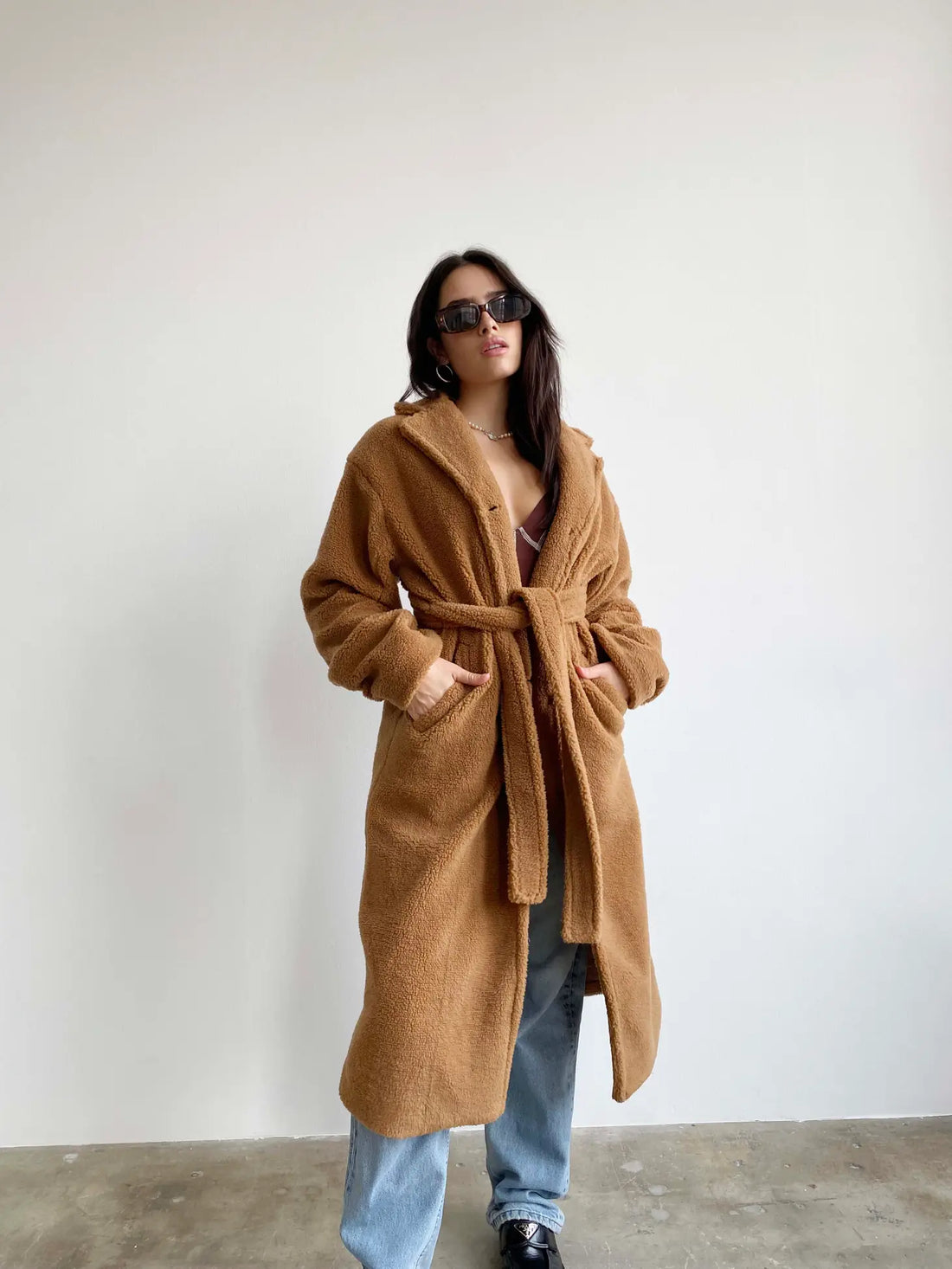 Long Teddy Camel Coat