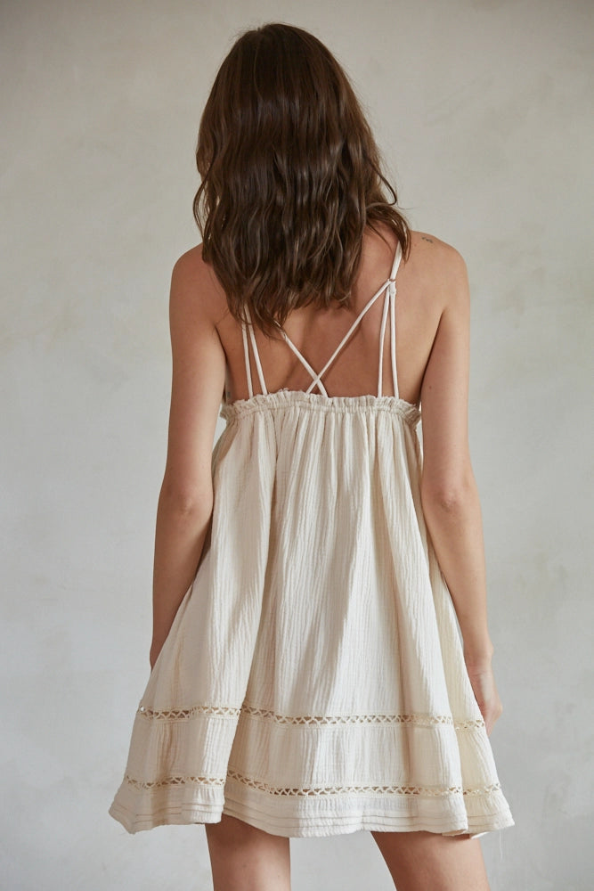 babydoll cotton dress Frankies Bikinis | Marilyn This flattering half Croft Baby Doll Dress -