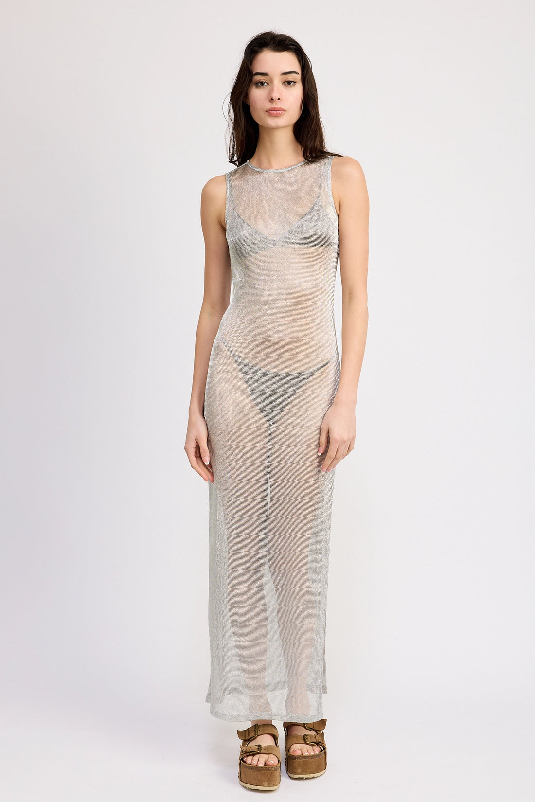 Sheer Maxi Dress with Side Slit Dreamgirl Clothes Sheer Maxi Dress with Side Slit Dreamgirl Clothes