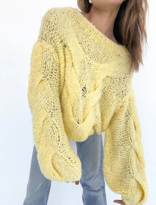 Nonna Sweater- Banana – Dreamgirl Clothes