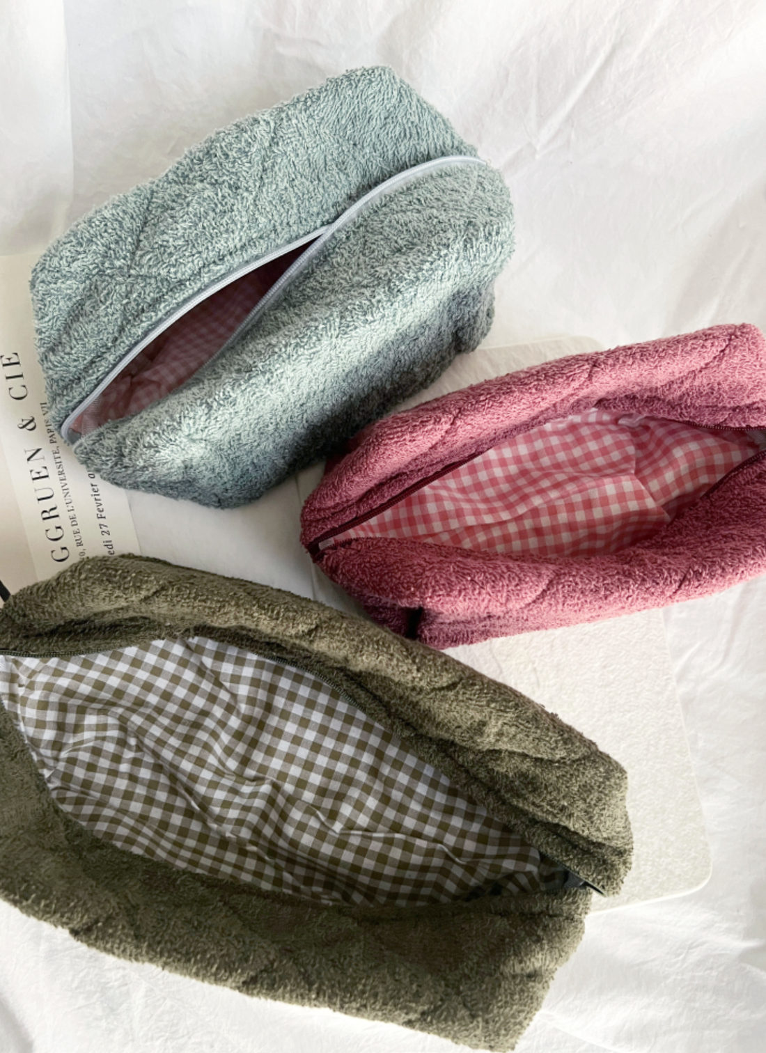 Large Size Make Up Bag - TERRY: BUTTER / ONE SIZE