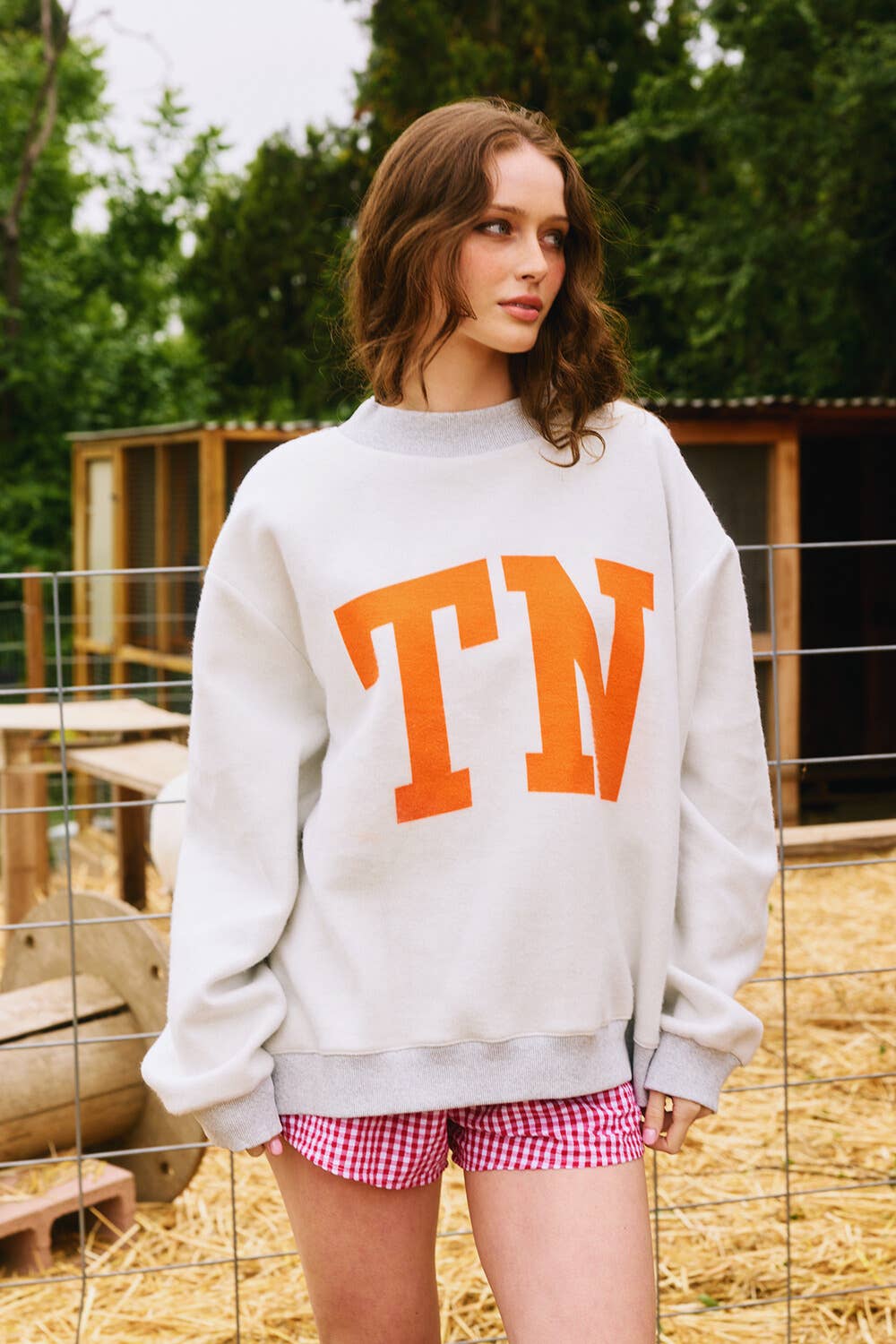 IT2594-TENNESSEE  'TENNESSEE & TN' Reversible Mockneck : HEATHER GREY / S/M-L/XL (3-3)