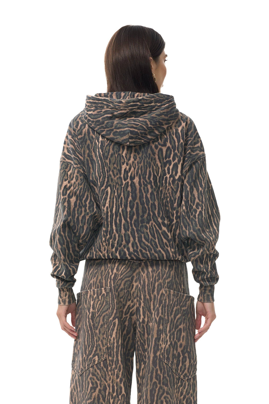 Cameron Zip Up Hoodie - Leopard: Leopard