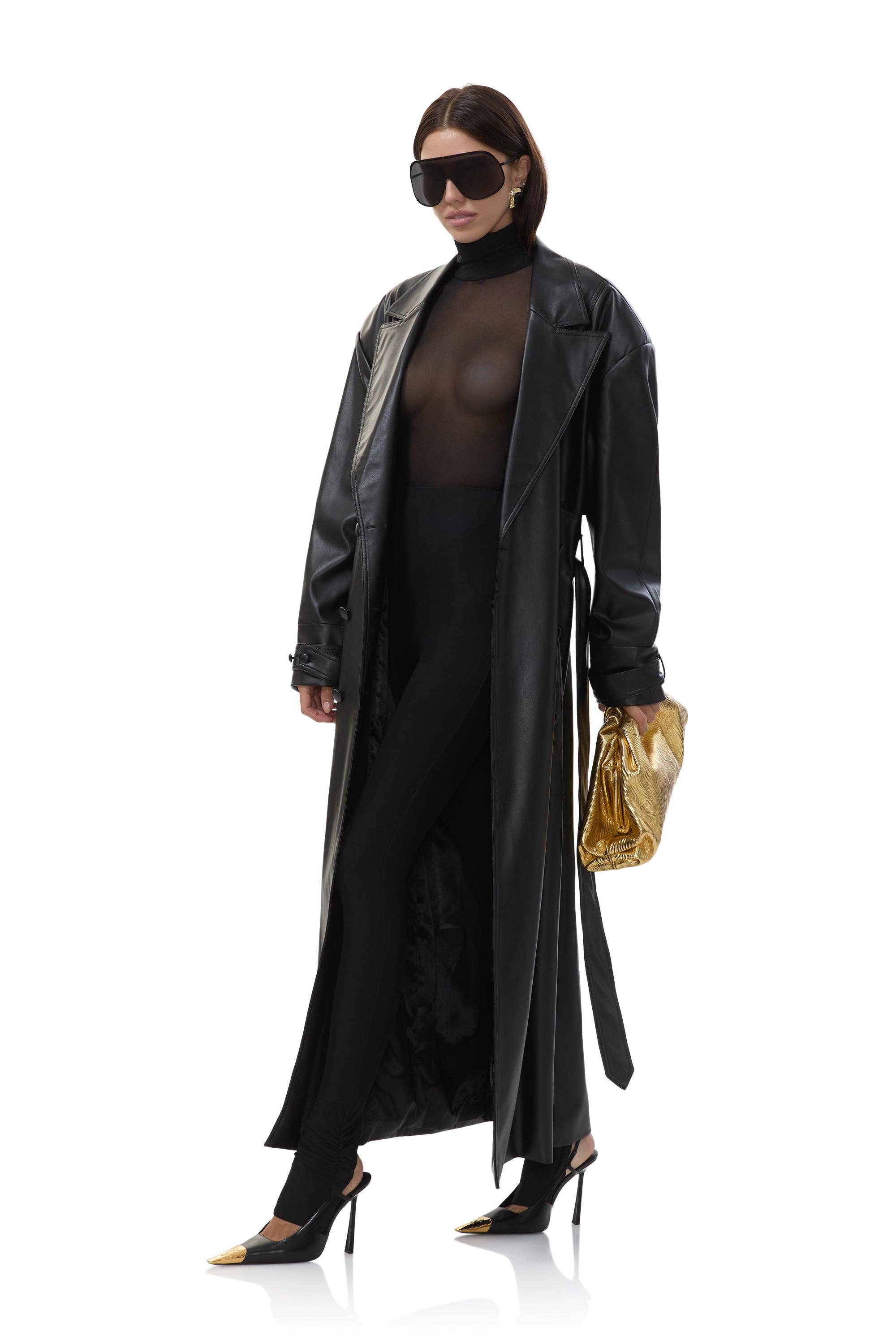 Saint Barrel Sleeve Trench Coat - Noir – Dreamgirl Clothes