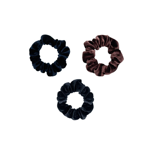 Classic 3 Pack Velvet Mini Scrunchies