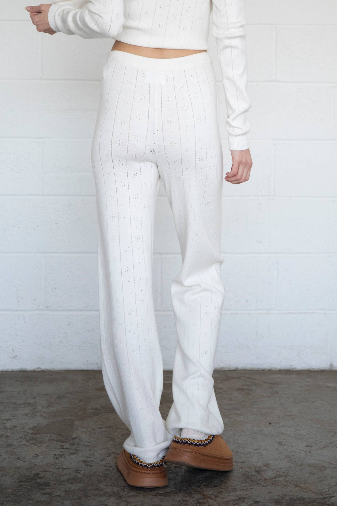 Pointelle Bottoms: Ivory / S