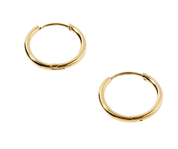 Stacked Hoop- Messy mix of texture PVD Waterproof Earrings: Silver