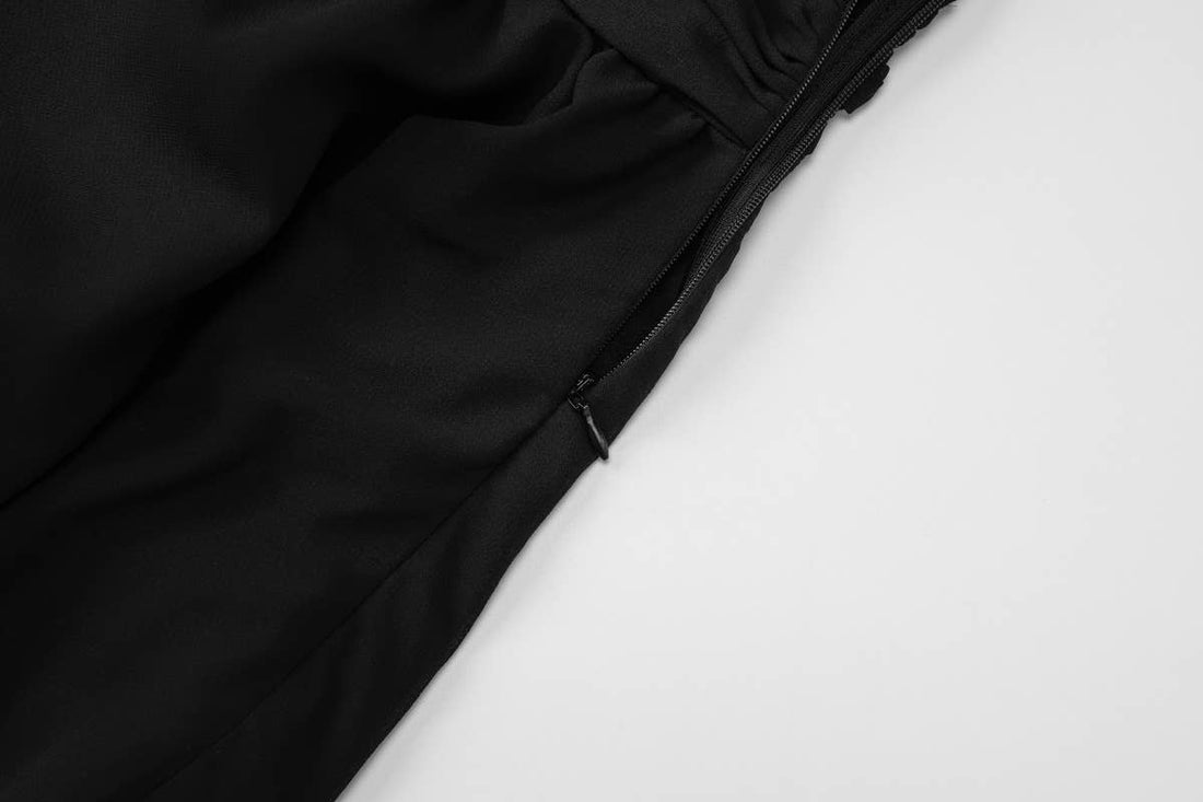 Chic Chiffon Cami Dress: Black / Missy / M