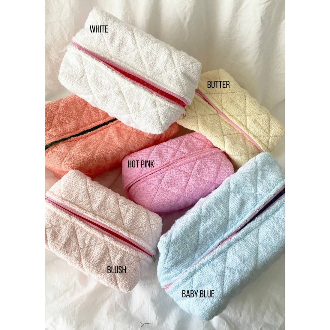 Large Size Make Up Bag - TERRY: BUTTER / ONE SIZE