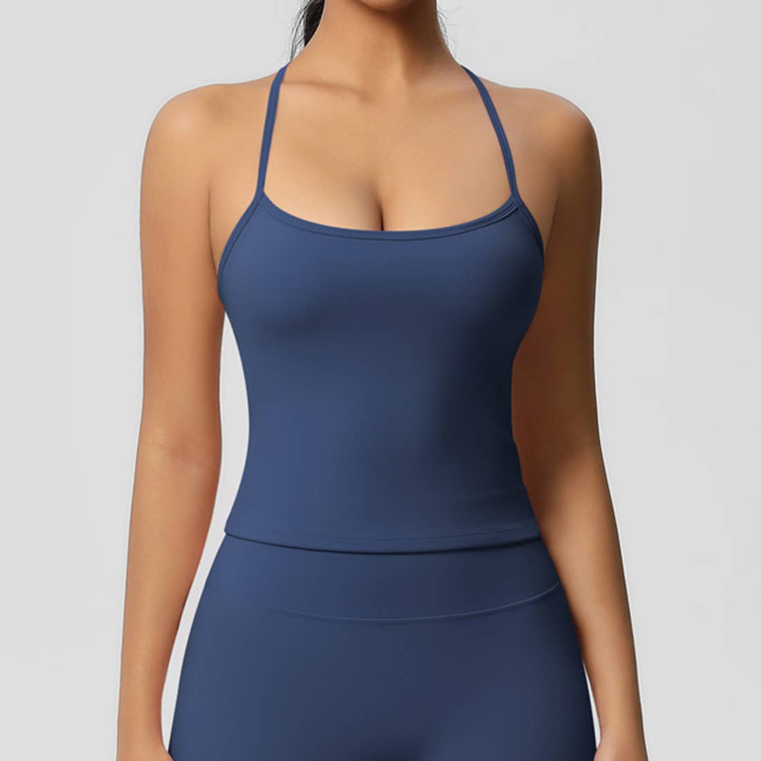Women Workout Set: Quick Dry Sports Bra + High Waist Shorts: Black