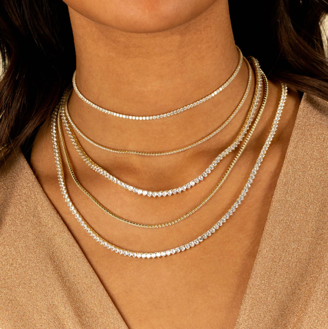 Classic Thin Tennis Necklace Dreamgirl Clothes