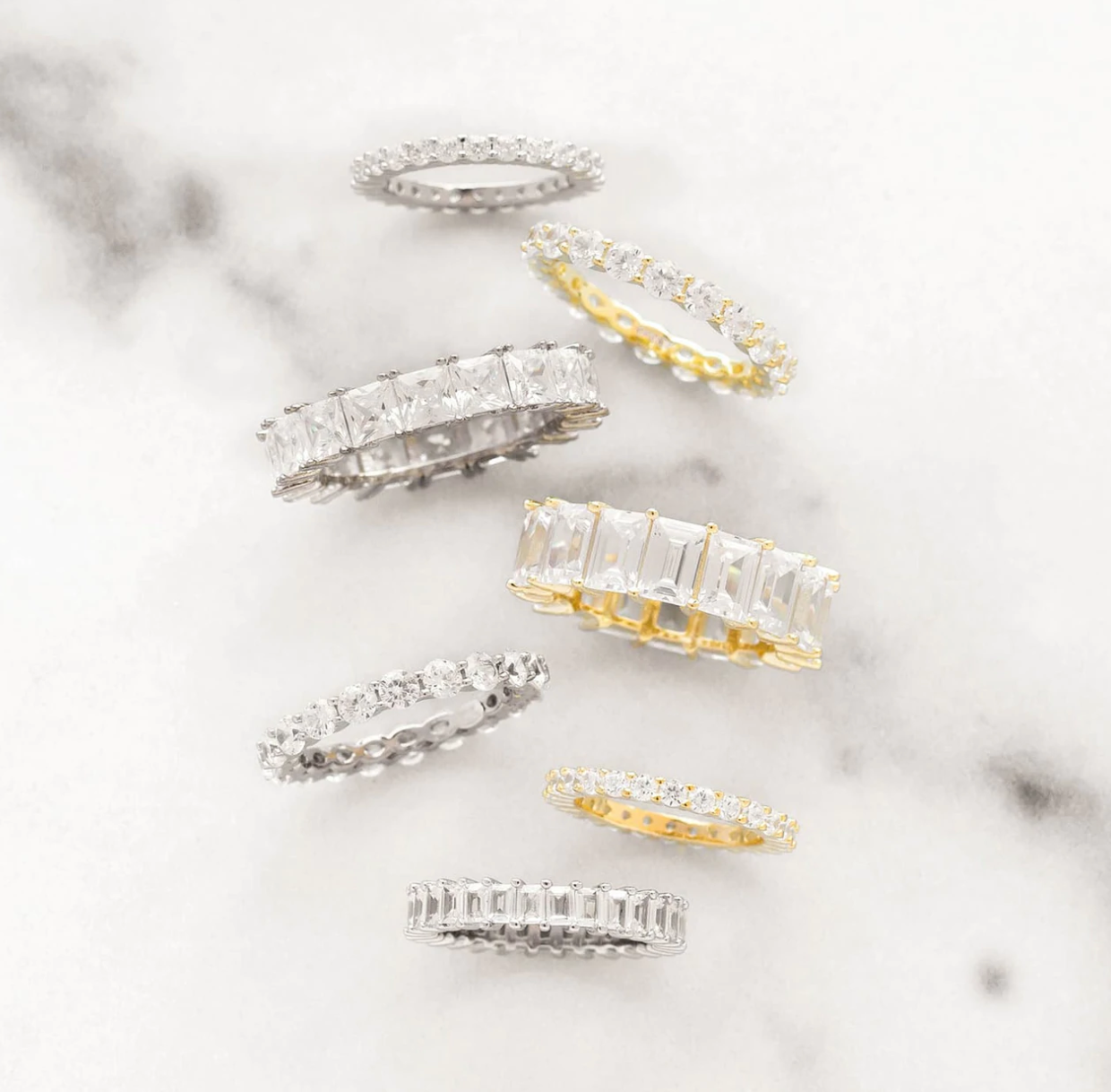Thin Bagette Eternity Band