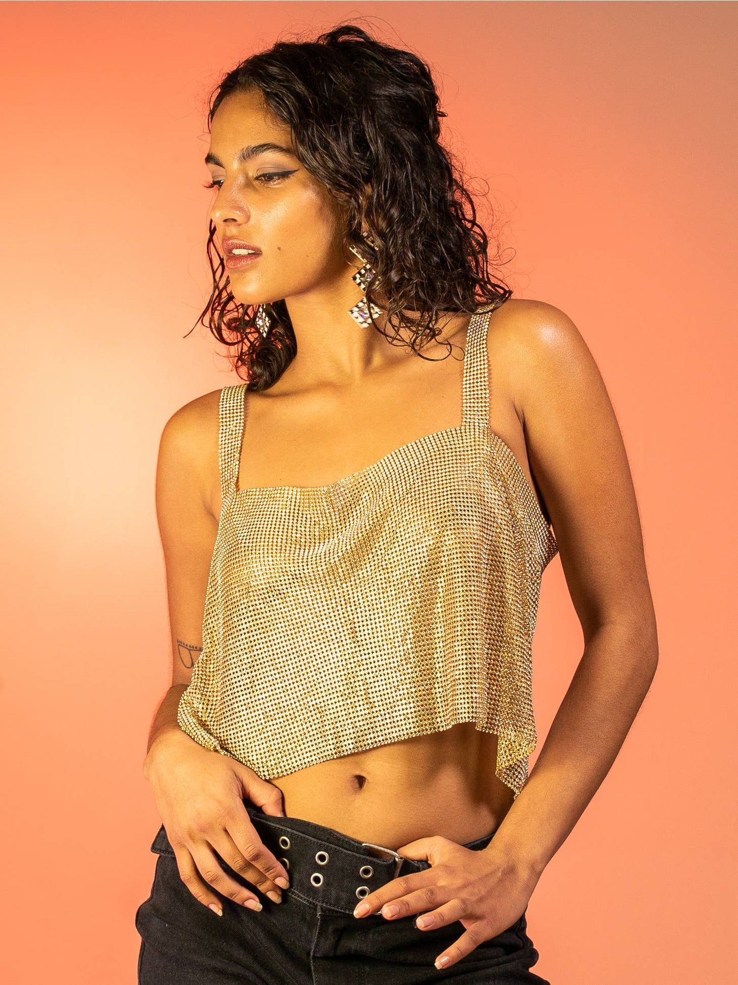 Gold Chainmail Mini Top