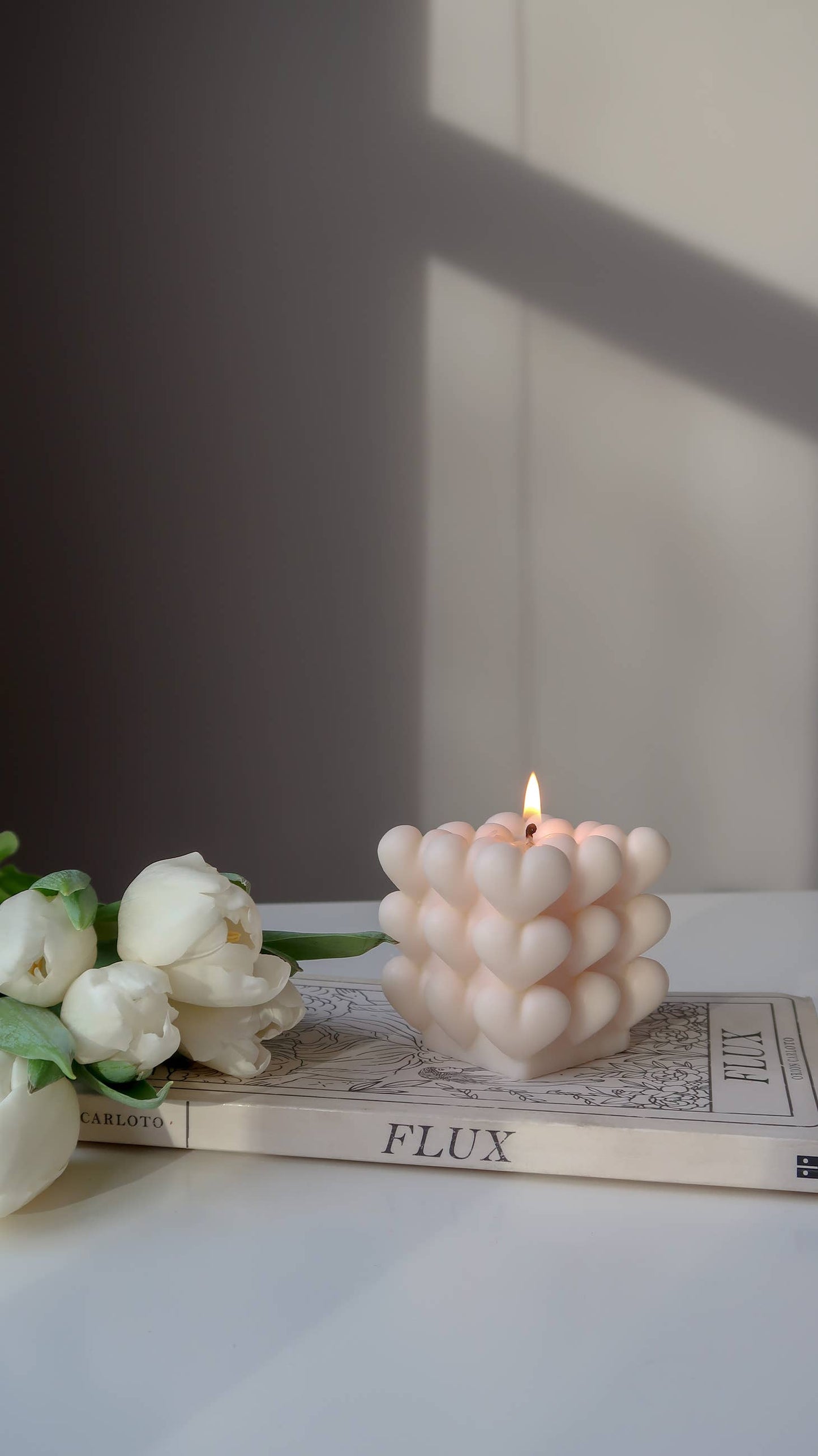 Scented Heart Bubble Candle